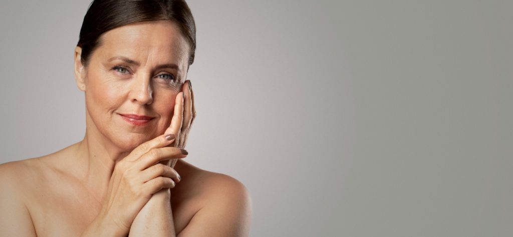 Rosto de mulher madura